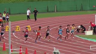 北九州市小中学生記録会・男子中2・100m予選