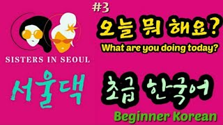 [초급한국어 Beginner Korean]  오늘 뭐 해요?   V-아요/어요   N을/를