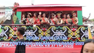 SUASANA PAWAI PEKAN DAYAK DI JALAN GAJAH MADA, PONTIANAK 2023