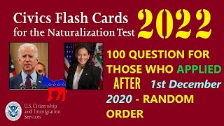 US citizenship 100 Civics questions for naturalisation interview 2021 exam - Random order