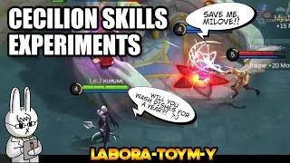 EXPERIMENTS ON CECILION WITH CARMILLA - MOBILE LEGENDS LABORATOYMY