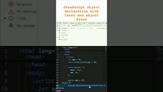 JavaScript object  object freez #javascript #coding #objectfreez