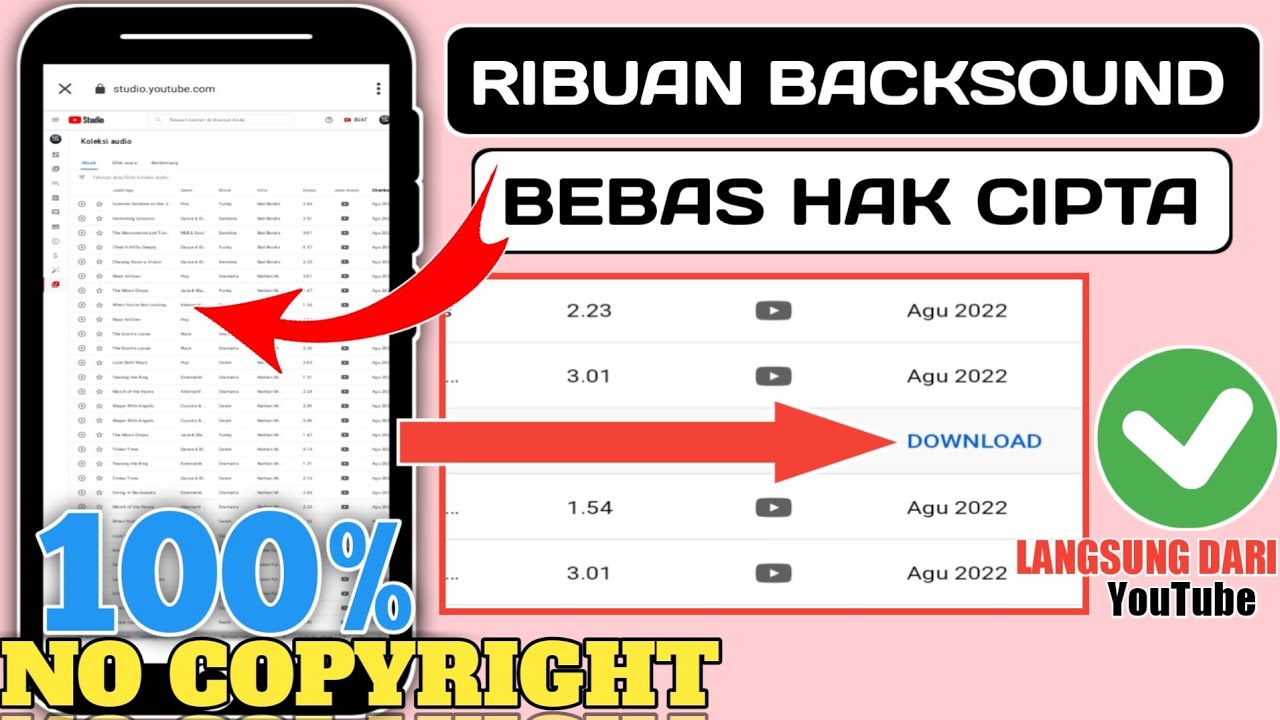 Cara Download Backsound Youtube 100% No Copyright - YouTube