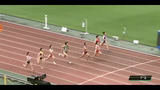 2021年陸上日本選手権女子100m準決勝1組11,47