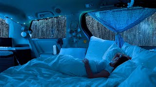 Deep Sleep Ambience: Heavy Rain and Thunder Outside Window Cozy Car for Sleep Quickly, Relax, ASMR