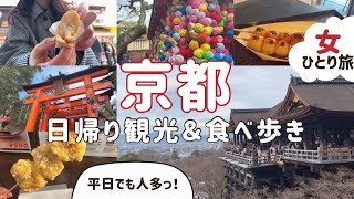 【京都女一人旅】王道ルートで観光⛩️グルメ🍡清水寺、錦市場、伏見稲荷、八坂神社