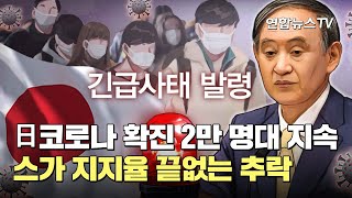 日 코로나 확진 2만명대 지속…스가 지지율 끝없는 추락 / 연합뉴스TV (YonhapnewsTV)