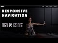 Responsive Navbar with HTML CSS and pure JavaScript in 5 minutes