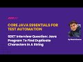 Java Program To Find Duplicate Characters In A String