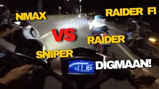 Digmaan! | Nmax Vs Sniper Vs Raider!