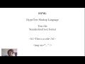 HTML/CSS - Week 1 - How to write HTML