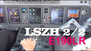 E190LR Departure at Zürich Runway 32 Cockpitview 2 of 2