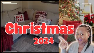 🎄NEW! 2024 CHRISTMAS DECORATING | CHRISTMAS DECORATE WITH ME | COZY CHRISTMAS LIVING ROOM & DINNER