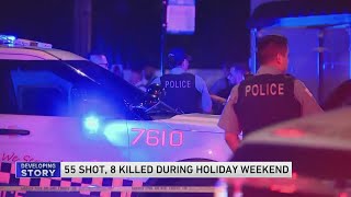 55 shot, 8 fatally in violent weekend across Chicago
