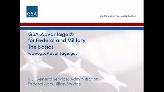 GSA Advantage Training