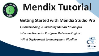 Installing Mendix Studio Pro With Postgress