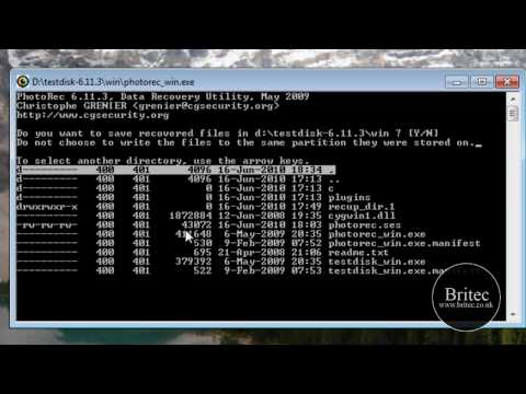 Data Recovery on a Formatted Drive with TestDisk by Britec