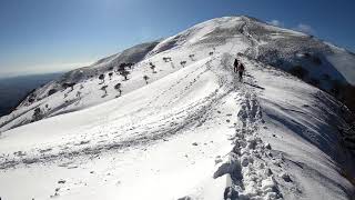 三重県竜ヶ岳　雪山登山　遠足尾根コース