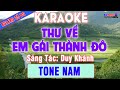 Thư Về Em Gái Thành Đô Karaoke Bolero Gõ Bo Guitar Tone Nam Nhạc Sống || Karaoke Đại Nghiệp