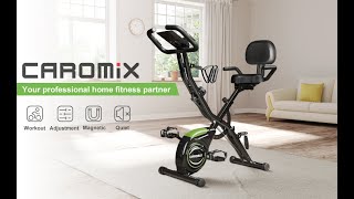 Caromix Folding Exercise Bike【4-IN-1 Folding Exercise Bike】