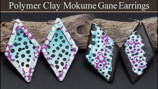 Open Work Mokume Gane with Polymer Clay - Polymer Clay Double Sided Earrings