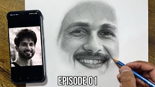 Realistic Shading tutorial for beginners 🥸  | Drawing Shahid Kapoor