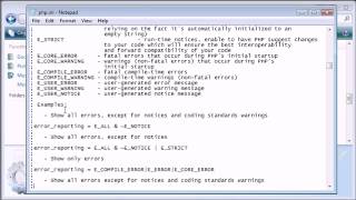 Beginner PHP Tutorial 14 Error Reporting