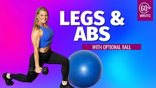 Lower body and abs Workout With Dumbbells, bands and Optional Ball