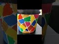 how to recycle paint gallon buckets to planter pot using abstract acrylic painting tape technique 1