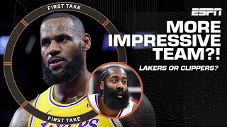 Lakers or Clippers: Who is the more impressive team? Stephen A. & Perk debate | First Take