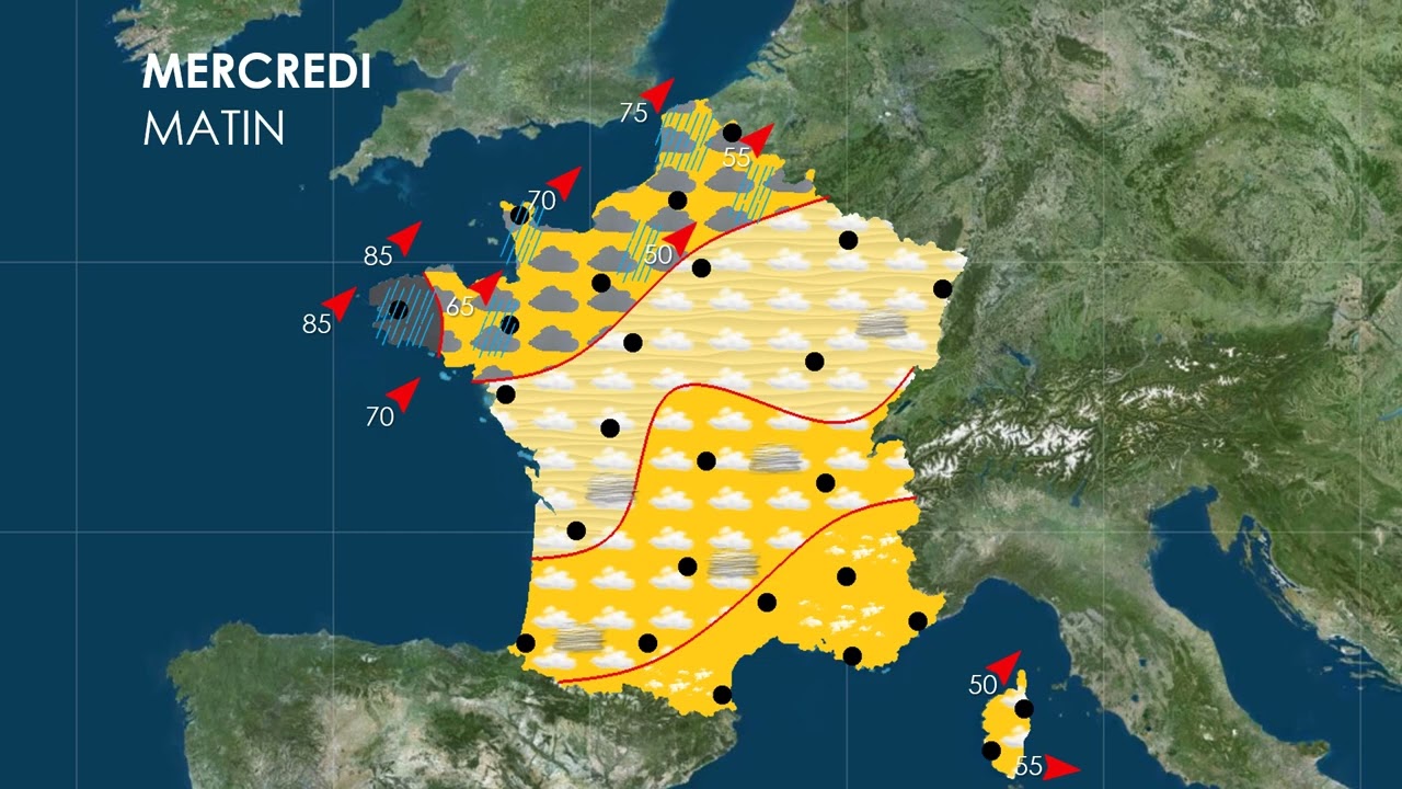 Alerte, Coup De Vent Au Nord-ouest Ce Mercredi, Les Prévisions: - YouTube