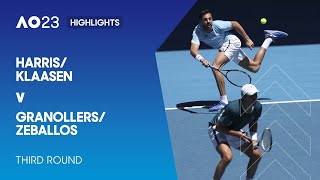 Harris/Klaasen v Granollers/Zeballos Highlights | Australian Open 2023 Third Round