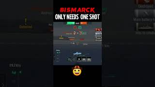 ONE shot BISMARCK IS BACK World of warships blitz #memes #worldofwarshipsblitz #wowsblitz