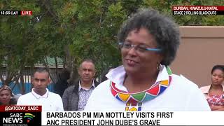 PM Mia Mottley pays tribute to John Dube