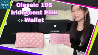 🎁 เห่อแกะกล่องกระเป๋าสตางค์ชาแนล| Chanel Classic 19S Iridescent Pink Long Wallet  | Soe Mayer