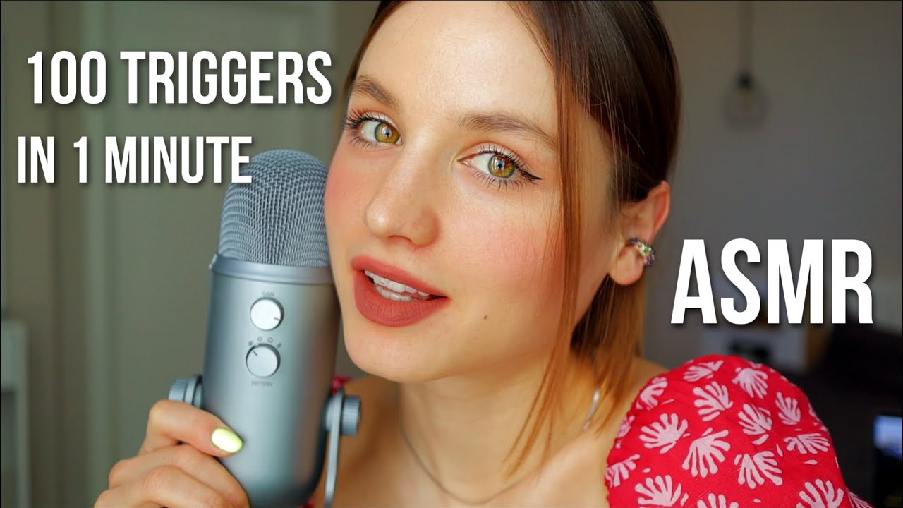 ASMR 100 TRIGGERS IN 1 MINUTE - YouTube