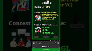 GUY vs SKN 5th Match Dream11 Teams | SKN vs GUY | HERO CPL T20 2021 | 6 SL,GL,H2H Teams #shorts