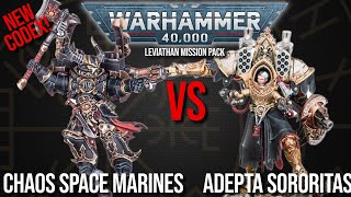NEW CODEX - Chaos Space Marines Vs Adepta Sororitas - Warhammer 40k Battle Report