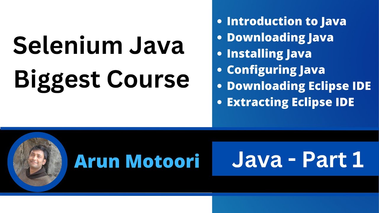 Java Part 1 Selenium Java Biggest Course Youtube
