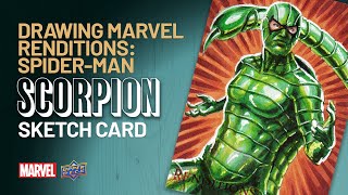 Marvel Renditions Spider-Man Sketch Card - Scorpion Timelapse