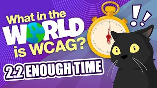 What is WCAG? 2.2 Enough time