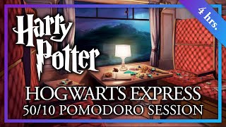 STUDY on the HOGWARTS EXPRESS - 50/10 Long Pomodoro Session - Harry Potter ASMR