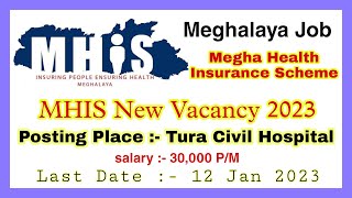 Meghalaya MHIS recruitment 2023 | | Meghalaya Job Update