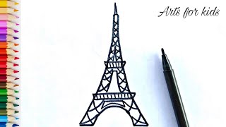 How To Draw The Eiffel Tower
