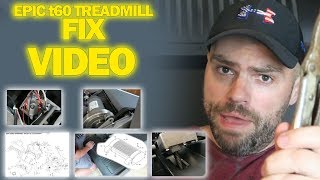 How-to EPIC t60 TREADMILL unSTUCK from INCLINE & other TROUBLESHOOTING tips | MANUAL LINKS