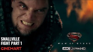 MAN OF STEEL (2013) | Smallville Fight Part I Scene 4K UHD
