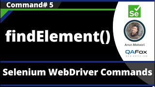 findElement() Command - Selenium WebDriver