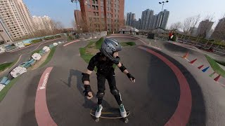 Land Surfing at Weile Skating, Beijing China 维乐泵道4k