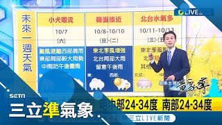 國慶連假天氣曝！各地水氣多不穩定 午後防局部\