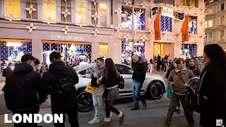 London's LUXURY District | New Bond Street - Mayfair Nightlife \u0026 Winter Walk ❄️[4K]